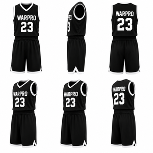 WARPRO Professional Sublimated Basketball Set Premium Quality Sleeveless V-Neck Jersey with Matching <b>Shorts</b> Lightweight uniform - Product Image 6
