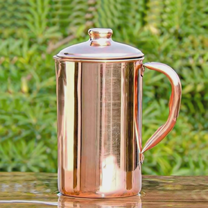 Mug FAIZA CRAFT en cuivre pur de qualité supérieure, design classique, écologique, avec poignée en laiton - Product Image 1