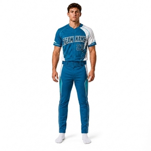 Uniforme de Béisbol Personalizado para Hombre, Conjunto de Pantalones y Camiseta con Botones, Sublimación, Ropa Deportiva de Equipo, Fabricante de Ropa Deportiva con Etiqueta Privada OEM - Product Image 1