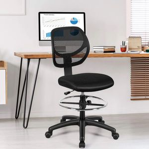 Sedia da Ufficio Ergonomica con Schienale Medio in Rete, Altezza Regolabile, 1 Pezzo - Product Image 1