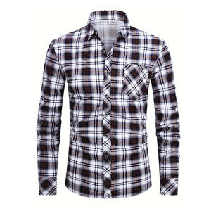 Veste de moto en jersey de course pour homme, chemise en flanelle à carreaux classique, logo personnalisé, tissu respirant et doux, tenue décontractée, vente en gros - Product Image 2