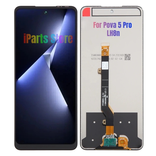 IPARTS Replacement New Display for Tecno Pova 5 Pro LH8n LCD Touch Screen Digitizer Assembly Black OEM