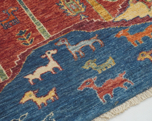 Alfombra Persa Gabeh Lori Baft, Anudada a Mano, Multicolor, de Lana Ecológica, Antideslizante, con Diseño Geométrico y Pelo Medio, para Sala de Estar o Bar - Product Image 5