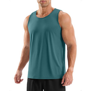 Camiseta Deportiva Ultraligera y Transpirable de Malla de Poliéster, Absorbente de Sudor, con Aberturas Laterales en los Brazos, para Correr y Hacer Ejercicio en el Gimnasio - Product Image 1
