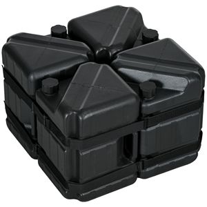 4 Pesi per Gazebo a Gamba Dritta, Riempibili con Acqua o Sabbia, con Maniglie Integrate e Cinghie di Fissaggio Sicure per l'Uso con Gazebo - Product Image 1