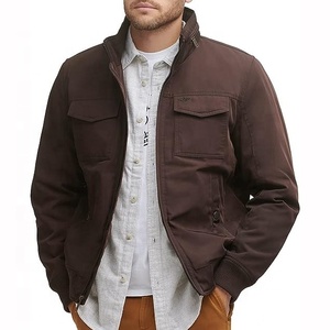 Chaqueta Bomber de Invierno para Hombre de Alta Calidad, Estilo Universitario, con Cierre, Cuello Alto, Diseño Varsity con Bolsillos, en Lona y Satén - Product Image 1