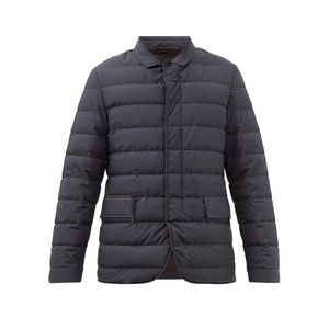 Veste matelassée slim fit pour homme, coupe-vent, hiver, col rabattable, fermeture éclair, couleur unie, veste matelassée décontractée en polyester - Product Image 5