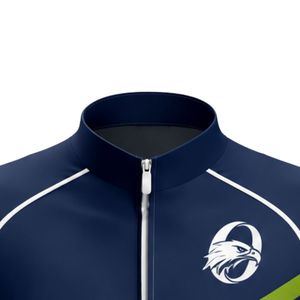 Navy Green Cycling Jersey for Men Short Sleeve Bike Shirt Breathable Lightweight Cycling Wear <b>Road</b> Mountain Riding Sports - Product Image 2