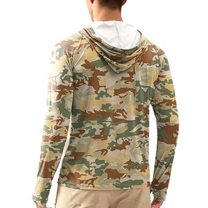 Men's UPF 50+ Sun Protection Hoodie Shirt Long Sleeve Rash Guard <b>SPF</b> Performance Fishing Shirt Lightweight Quick Dry Swim Hiking - Product Image 2