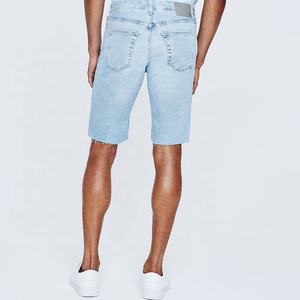 Pantalones Cortos de Mezclilla para Hombre, Lavado Oscuro, Corte Recto, Cintura Media, Casuales, para Verano, Tejido de Algodón, con Bolsillos - Product Image 6