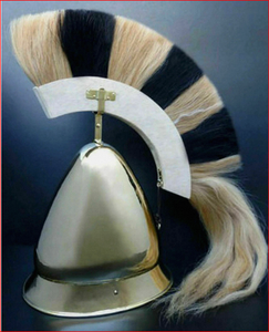 Casque de chevalier grec Pilos avec plume, casque grec Pylos, casque médiéval - Product Image 1