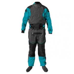 Men's <b>Black</b> And Teal Waterproof <b>Work</b> Coverall Nylon Material With Adjustable Waist And Zippered Front Pocket - Product Image 1