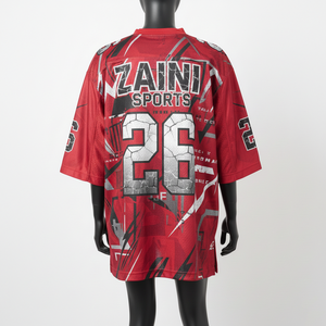 Camiseta de Fútbol Femenina Premium, 160 GSM, Malla de Poliéster Transpirable, Impresión por Sublimación, Logotipo Personalizado, Roja, Camiseta de Fútbol Femenina de Algodón - Product Image 2