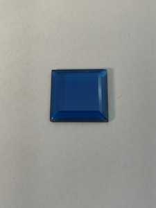Saphir bleu de laboratoire, forme carrée, 15x15mm, pierre précieuse en vrac pour la fabrication de bijoux - Product Image 3
