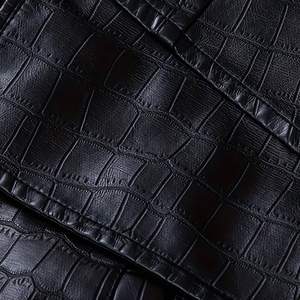 Nouvelle Tendance 2026 : Cuir Noir de Qualité Supérieure, Léger, Écologique, Coupe-Vent, avec Fermeture Éclair, Conception Personnalisée, Service OEM ODM - Product Image 5