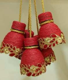 handmade decorative plastic and crystal hanging jhumar or chandelier - Product Image 2