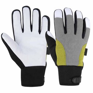 Industrial Safety Work Protection Cowhide Grain Leather Mechanic <b>Gloves</b> Soft & Comfortable Abrasion Resistant <b>Gloves</b> - Product Image 2