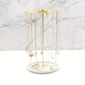 360 Degree Rotating Jewelry Stand Multi Arm Display Rack High Capacity Necklace Holder Stable Base <b>Tangle</b> Free Storage Solution - Product Image 1