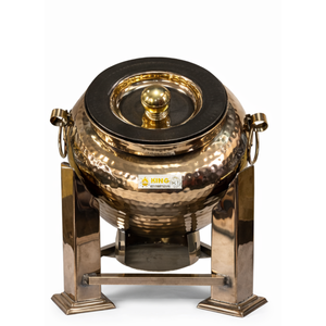 Olla de cobre martillado para biryani - Product Image 4