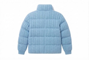 Men Luxury Winter Puffer Jacket-Standard Insulated <b>Bubble</b> <b>Coat</b> Stand Collar Covered Button Closure Premium Quilted Front - Product Image 2