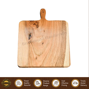 Planche à découper en bois d'acacia au design élégant, haute durabilité, couleur bois naturel / Planche à découper en bois pour cuisine d'hôtel - Product Image 3