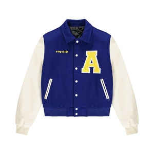 Hombres de alta calidad Varsity College Letterman chaquetas nuevo doble color Patchwork invierno deportes al aire libre equipo soporte al por mayor - Product Image 2
