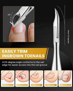 Coupe-ongles pour ongles incarnés épais, en acier inoxydable, lames incurvées super affûtées, ouverture large pour hommes, femmes, seniors, doigts - Product Image 2