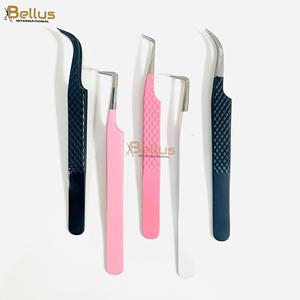 แหนบต่อขนตา Professional Bellus International 90 Volume แบบโค้ง ปลายแฉก L ทำจากสแตนเลสสตีลเรียบลื่น จับถนัดมือ - Product Image 5