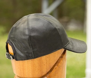 Gorra de Béisbol Unisex de Piel de Oveja Negra con Relieve, Ajustable, de 6 Paneles, Estilo Deportivo, Impermeable, para Adultos, para las Cuatro Estaciones - Product Image 2