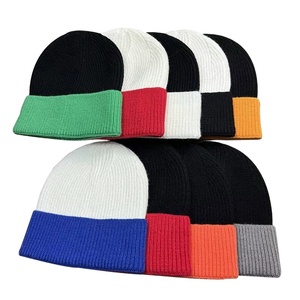 Otoño Invierno moda sombreros de lana simples 100% lana cálido hilo Beanie sombreros para hombres mujeres impresión Digital todos los colores para ropa de playa - Product Image 3