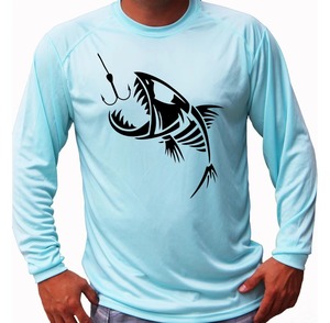 Chemise de pêche blanche à manches longues, séchage rapide, anti-UV, pull-over, logo personnalisé imprimé, vêtements de pêche - Product Image 4