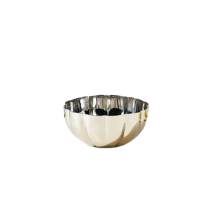 Bol de service en métal poli, design minimaliste, passe au lave-vaisselle, bol de service alimentaire, bol de cuisine pour fête - Product Image 2