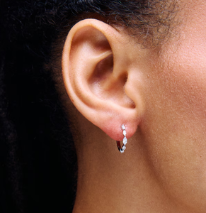 <b>Hoops</b> Earrings Diamond Earrings Gold and <b>Silver</b> Earrings Natural and Lab Grown Diamonds Earrings <b>Hoops</b> Fine Jewelry for Women - Product Image 4