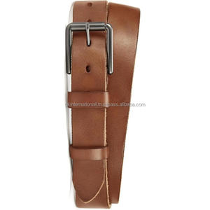 เข็มขัดลำลองหนังแท้สีน้ำตาลคลาสสิกสำหรับทุกเพศสั่งซื้อจำนวนมากจากอินเดีย - Product Image 3