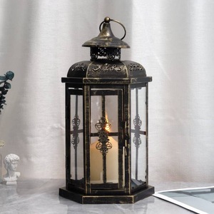 <b>Metal</b> <b>Lantern</b> With Tree Pattern Design For Indoor Outdoor Home Decoration Heat Resistant Table Top Candle <b>Lanterns</b> - Product Image 6