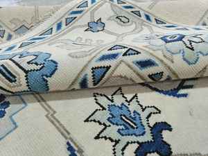 Alfombra Turca Tejida a Mano con Nudos, Vibrante, de Lana/Seda, con Patrones Florales, Ecológica, Antideslizante, Resistente a la Suciedad, Apta para Mascotas, Delgada y Plana - Product Image 6