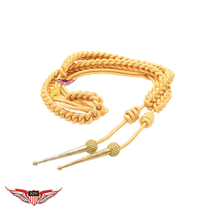 Aiguillette Dorada, Cordón de Hombro Aiguillette Trenzado con Punta Metálica Dorada - Product Image 1
