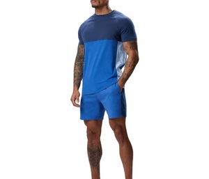 Fabricante Directo de Fábrica, Personalización de Ropa Deportiva de Alta Calidad con Bloques de Color, Conjunto de Camiseta y Pantalones Cortos para Hombre, Venta al Por Mayor - Product Image 1