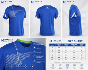 Maillot de sport respirant à séchage rapide en polyester imprimé bleu, 100 % polyester, pour l'entraînement de tennis, vêtements d'équipe athlétique, manches courtes, numéro personnalisé - Product Image 4