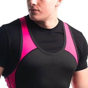 Traje de Lucha Libre Negro y Rosa para Hombre, de Una Pieza, Ajustado, de Spandex y Poliéster Elástico, para Artes Marciales, Talla Adulto - Product Image 4
