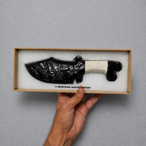 Meilleures ventes : Sculpture de poignard en obsidienne noire polie et sculptée à la main, de qualité supérieure, 10 pouces, forme libre, Art d'amour, Décoration de collection - Product Image 5