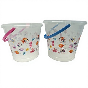 Cubo de Agua de Plástico Resistente de 17L con Asa, Impresión de Alta Calidad, para Uso Doméstico, Lavandería y Servicios - Product Image 1