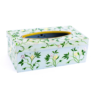 Enamel Printed Wooden Tissue Box Luxury Home Bedroom <b>Living</b> Room Counter top Tissue Storage Holder - Product Image 6