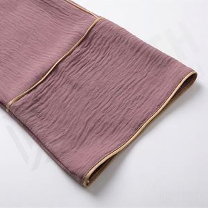 Nouvelle conception Ensemble Abaya ouverte Style Modeste 2 Pièces Vêtements Femme Viscose Soyeuse Plissée Mousseline Jilbab Couleur Personnalisée - Product Image 5