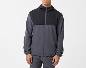 Sudadera con Capucha para Hombre, Cortavientos, de Punto, Color Sólido, Corte Regular, Deportiva, para Invierno, 100% Algodón, con Logotipo Frontal, Gris - Product Image 3