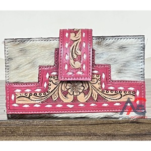 Cartera Bifold de Cuero Genuino Hecha a Mano para Mujer, la Más Vendida de la Expo de Marzo, Cartera Larga con Tarjetero - Product Image 1