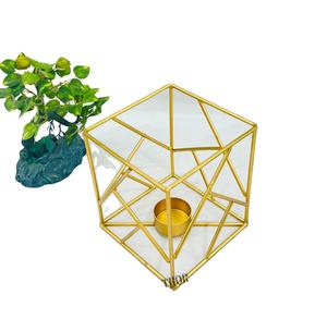 Magnífico portavelas de Metal geométrico elegante candelita centros de mesa boda hogar mesas de café decoración aniversario - Product Image 1