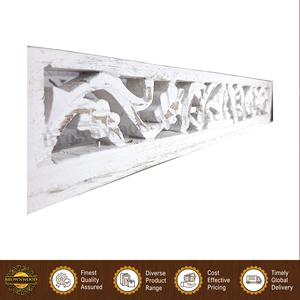 ถาดเสิร์ฟอาหารทรงสี่เหลี่ยมผืนผ้า ทำจากไม้ MDF และไม้มะม่วง งานแฮนด์เมด สีขาวโบราณแบบเผา คุณภาพมาตรฐาน ขายดี ชุด 2 ชิ้น - Product Image 4