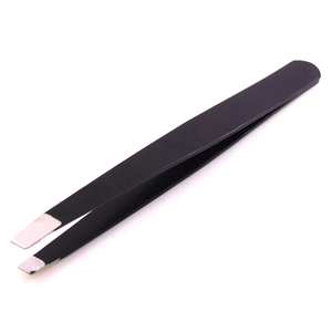 Pinzas para Cejas Antiestáticas de Acero Inoxidable Personalizadas, Color Negro, Rosa y Dorado, Pinzas Inclinadas para Depilación de Cejas, Marca Privada - Product Image 6