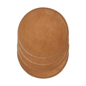 ชุดที่รองแก้วหนังสีน้ำตาลและดำสำหรับรองแก้วกาแฟสไตล์ยุโรปพร้อมที่จับใช้งานด้วยมือ - Product Image 1